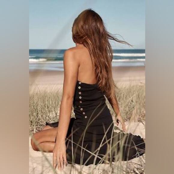 Free People Black Made Me Blush Midi Size Large - Picture 4 of 15